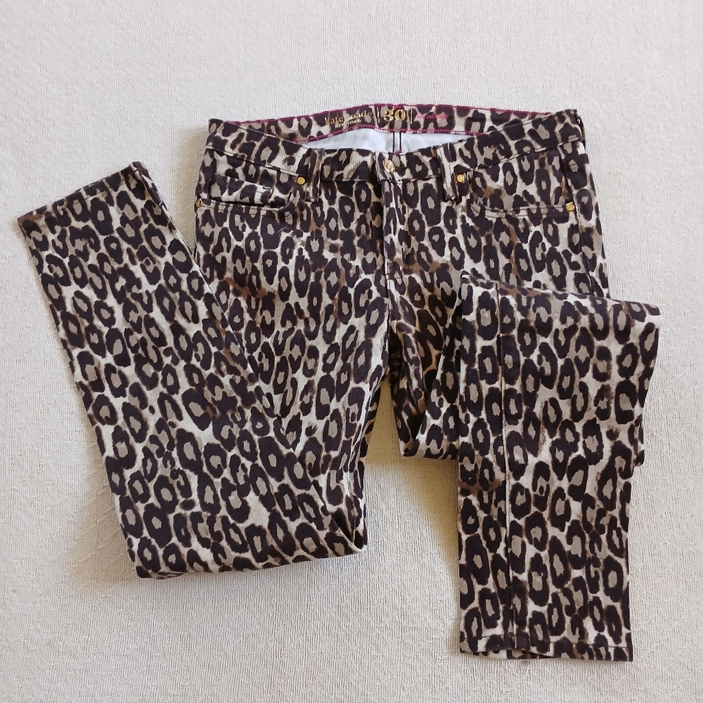 Kate Spade Leopard Print Women Jeans - Brown and Black